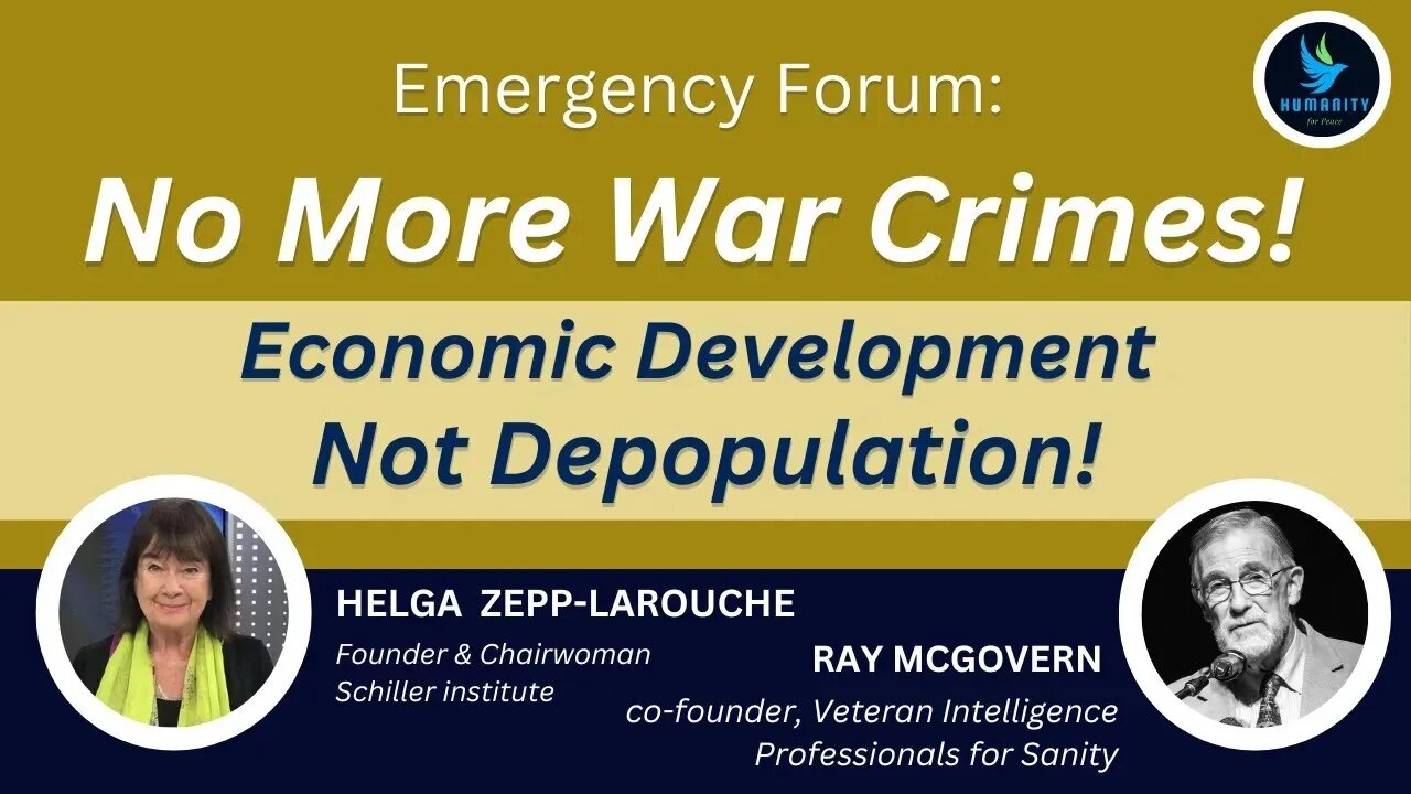 Emergency Forum: No More War Crimes! Economic Development, Not Depopulation!