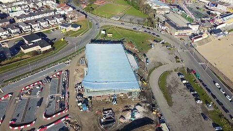 4K Drone: Porthcawl: Aldi, Griffin Park, Fair, New Rd, Coney Beach