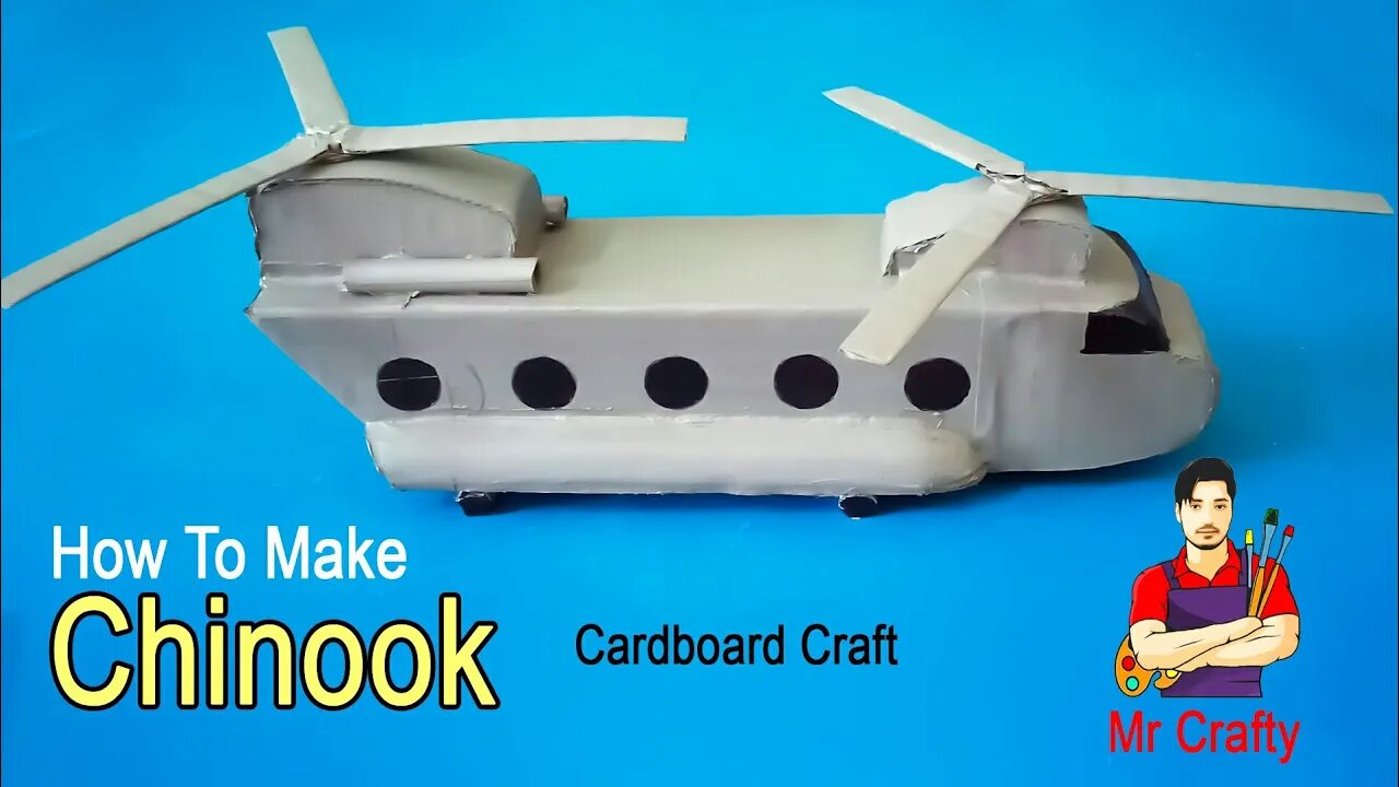 How To Make Boeing Chinook Helicopter | RAF Chinook Cardboard | Mr Crafty