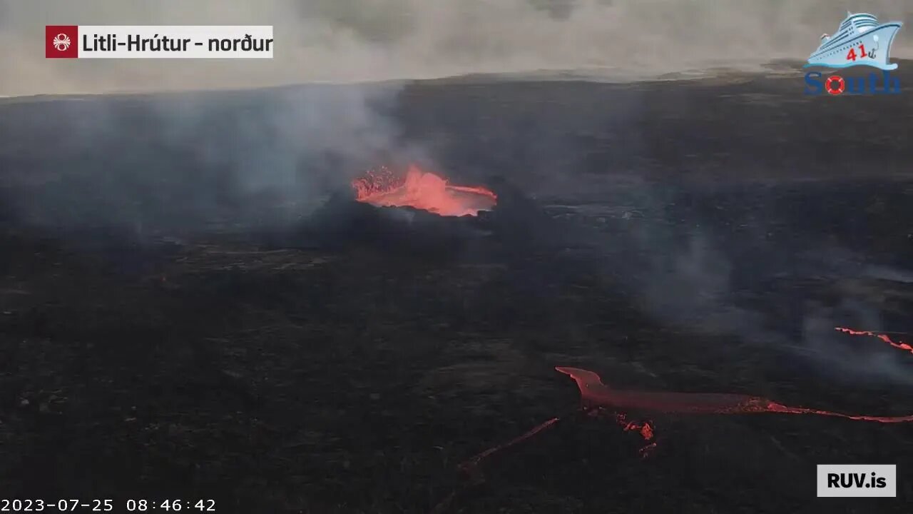 Live Coverage Of Iceland Volcano Event. 25/07/2023.