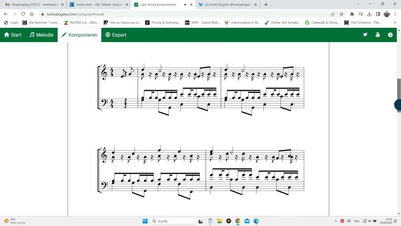 AI Music by Germany-Contribution / Musik KI aus Deutschland/Tonica-Fugata-Cappella Software