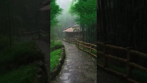 8秒入睡音乐-最佳雨林竹林雨声睡眠音乐催眠曲，深度冥想睡眠、学习放松治愈失眠#shorts #short #rain #rainsounds #meditation #relax #sleep