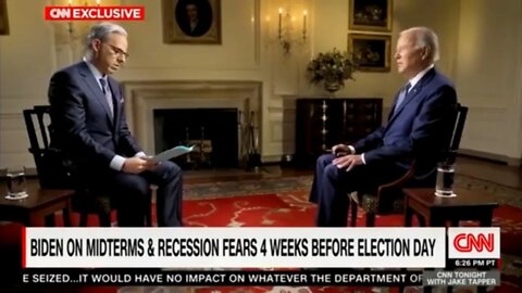 Biden on CNN admits it will be "slight" recession