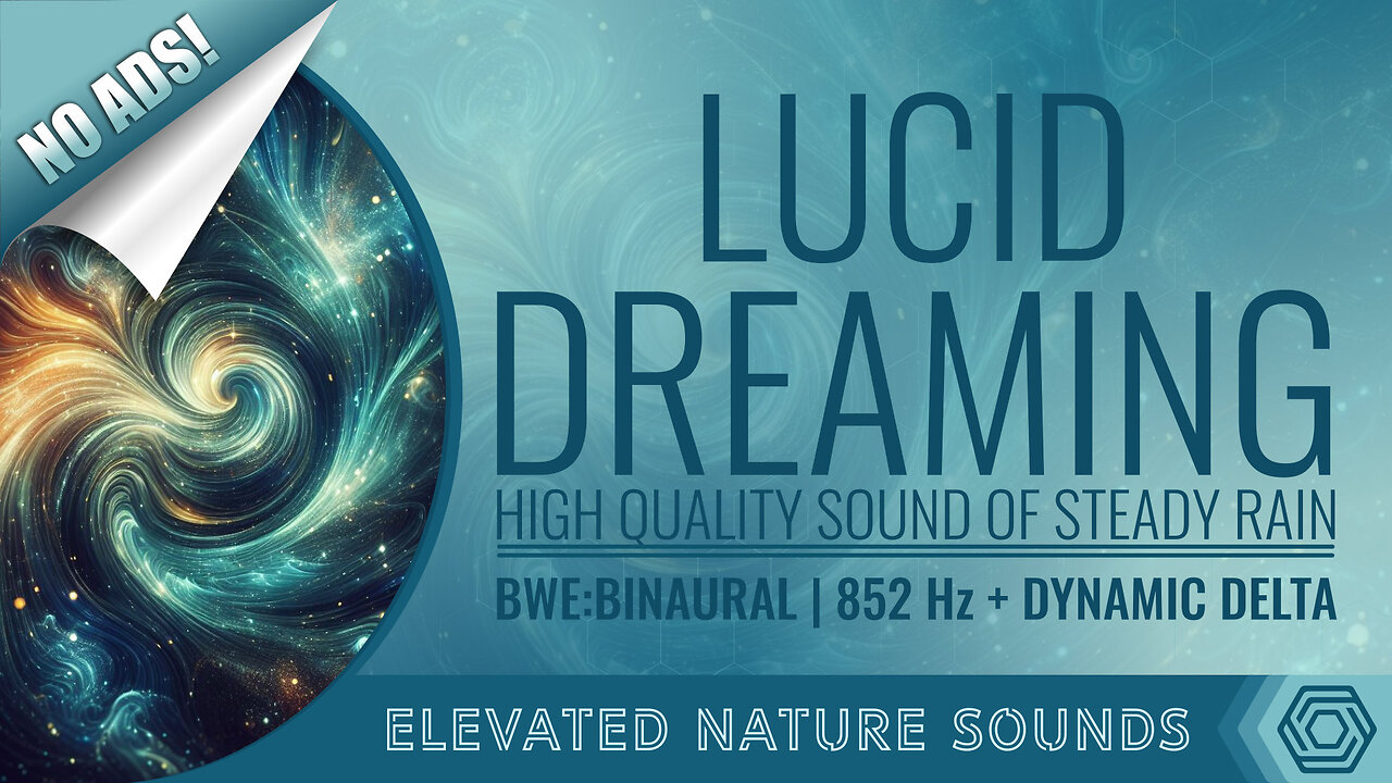 Lucid Dreaming 852Hz Solfeggio BWE Dynamic Delta BINAURAL Steady Rain NO ADS