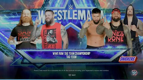 WWE WrestleMania 39 Sami Zayn & Kevin Owens vs The Usos for the Undisputed WWE Tag Team Titles