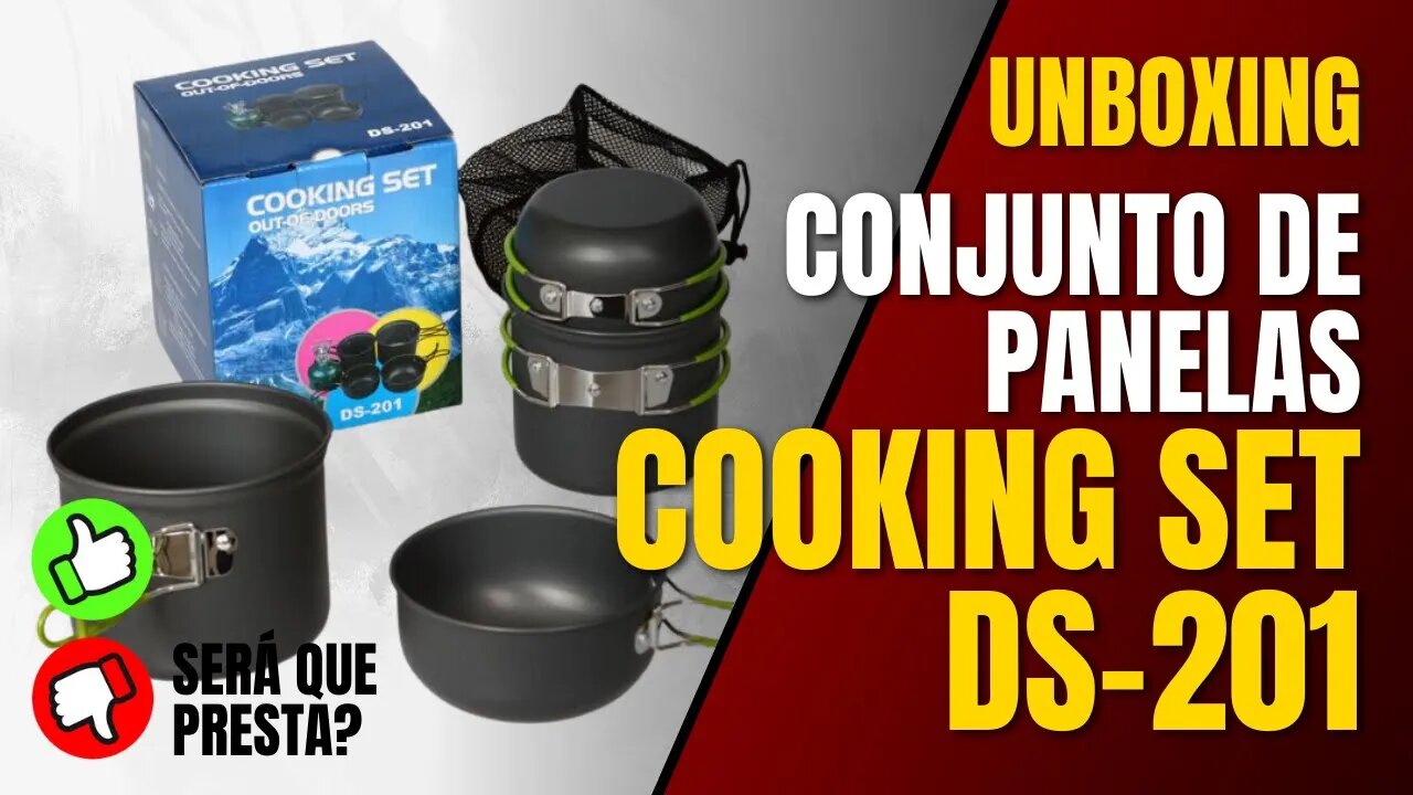 UNBOXING COOKING SET DS 201 - CONJUNTO DE PANELAS PARA CAMPING