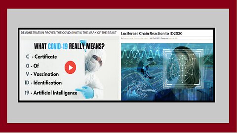 PROOF THE CHIP IS IN THE MARK/1ST SHOT OF CV VAX - AND LUCIFERASE CHAIN REACTION TO ID2020