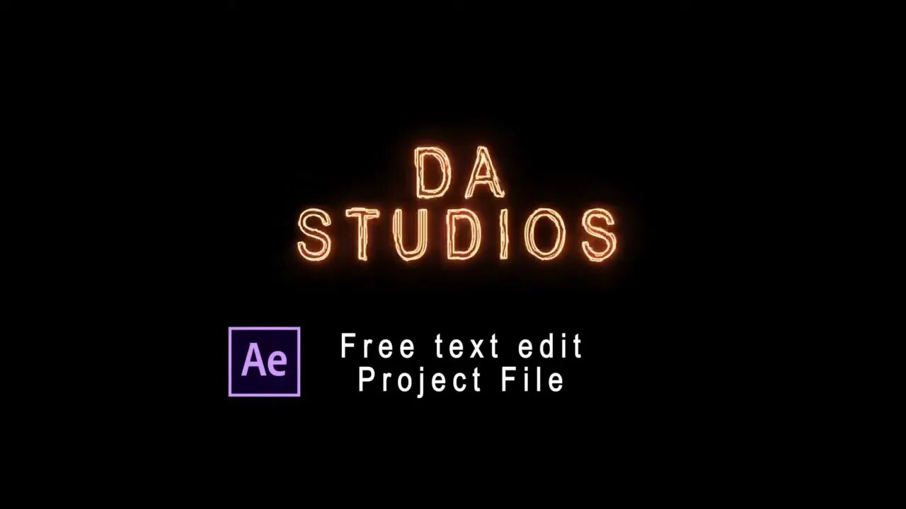 Fire Text effect free template l after effects l saber plugin