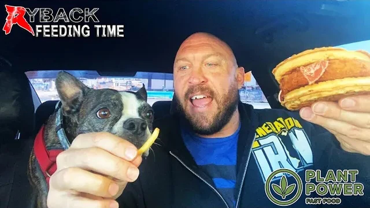 Ryback Feeding Time: Plant Power Fast Food Chicken & Waffle Sandwiches with Fries Review