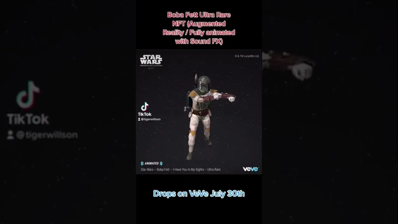 Boba Fett NFT Fully Animated with Sound FX!