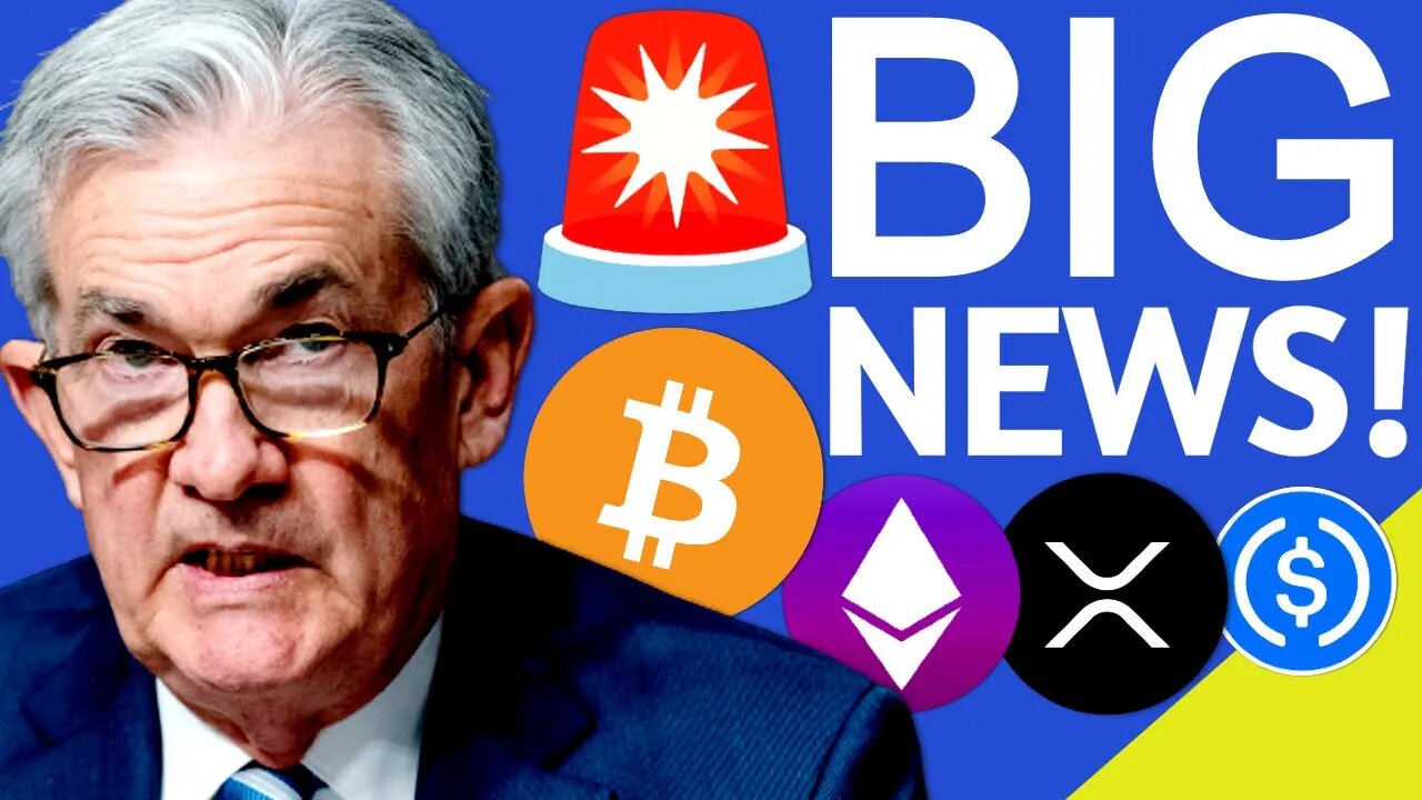 🚨CRYPTO HERE TO STAY SAYS FED JEROME POWELL AS BITCOIN PUMPS & CIRCLE USDC BLACKROCK + COREUM