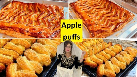Easy Homemade Puff Pastry Recipe--ALGERIAN DZ--Apple puffs