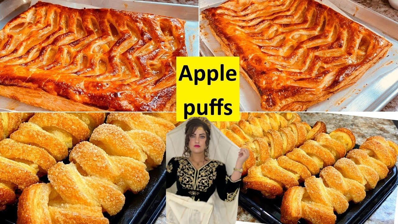 Easy Homemade Puff Pastry Recipe--ALGERIAN DZ--Apple puffs
