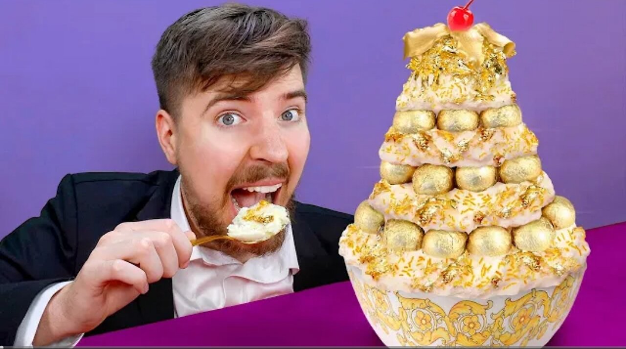 Ate $100,000 golden ice-cream | Mr.beast