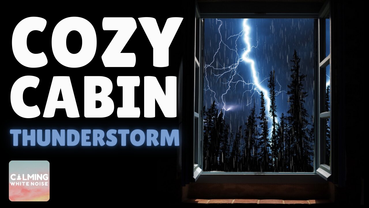 Cozy Cabin Thunderstorm | Heavy Rain & Crackling Fire for Sleeping