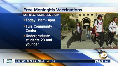 SDSU holds another free meningitis vaccination clinic