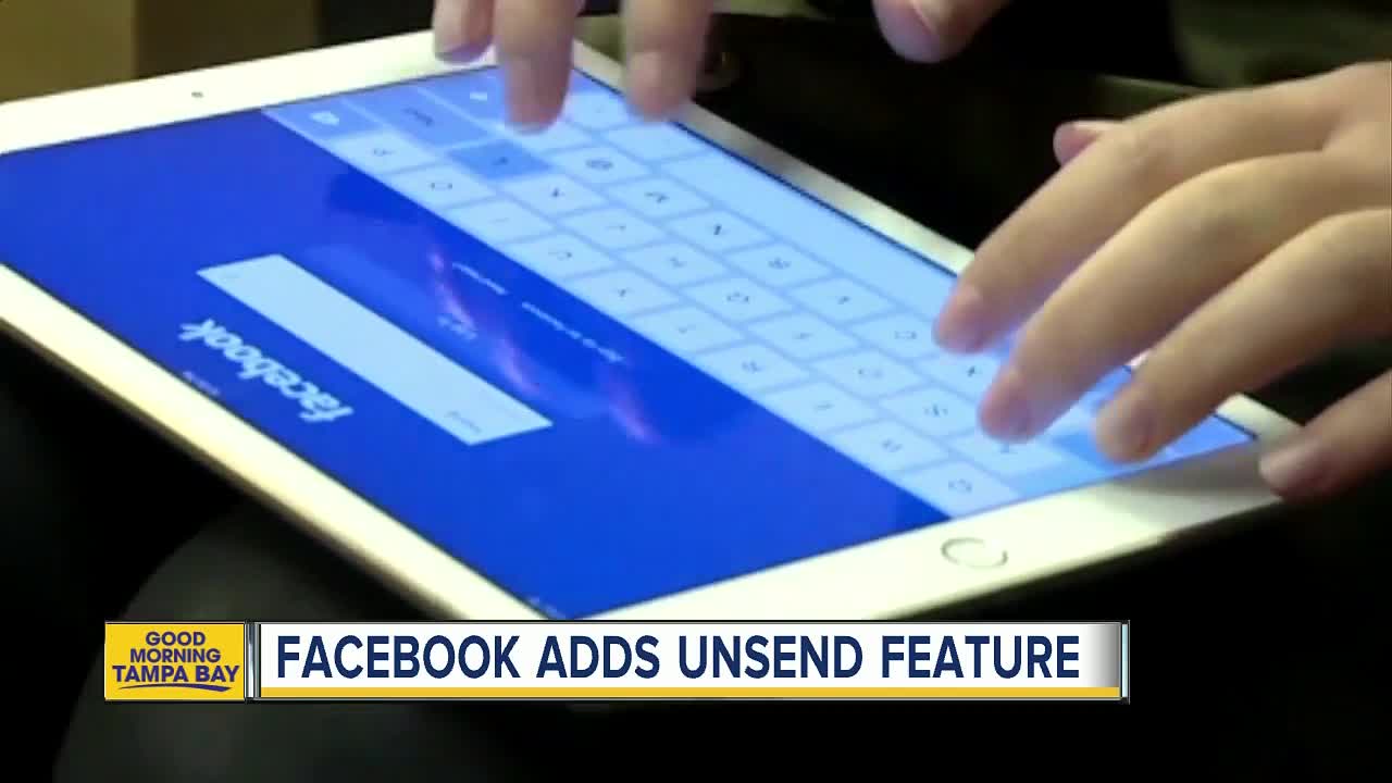 Facebook adds unsend feature