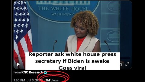 Reporter ask White house Karen Jean Pierre if Biden is awake goes viral