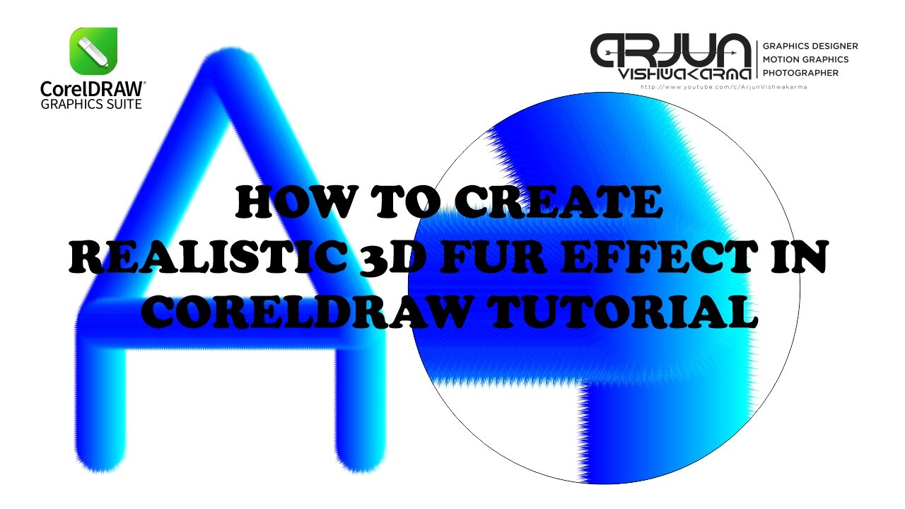 HOW TO CREATE REALISTIC 3D FUR EFFECT IN CORELDRAW TUTORIALS | ARJUN VISHWAKARMA