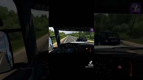 Crazy truck driver POV #shorts