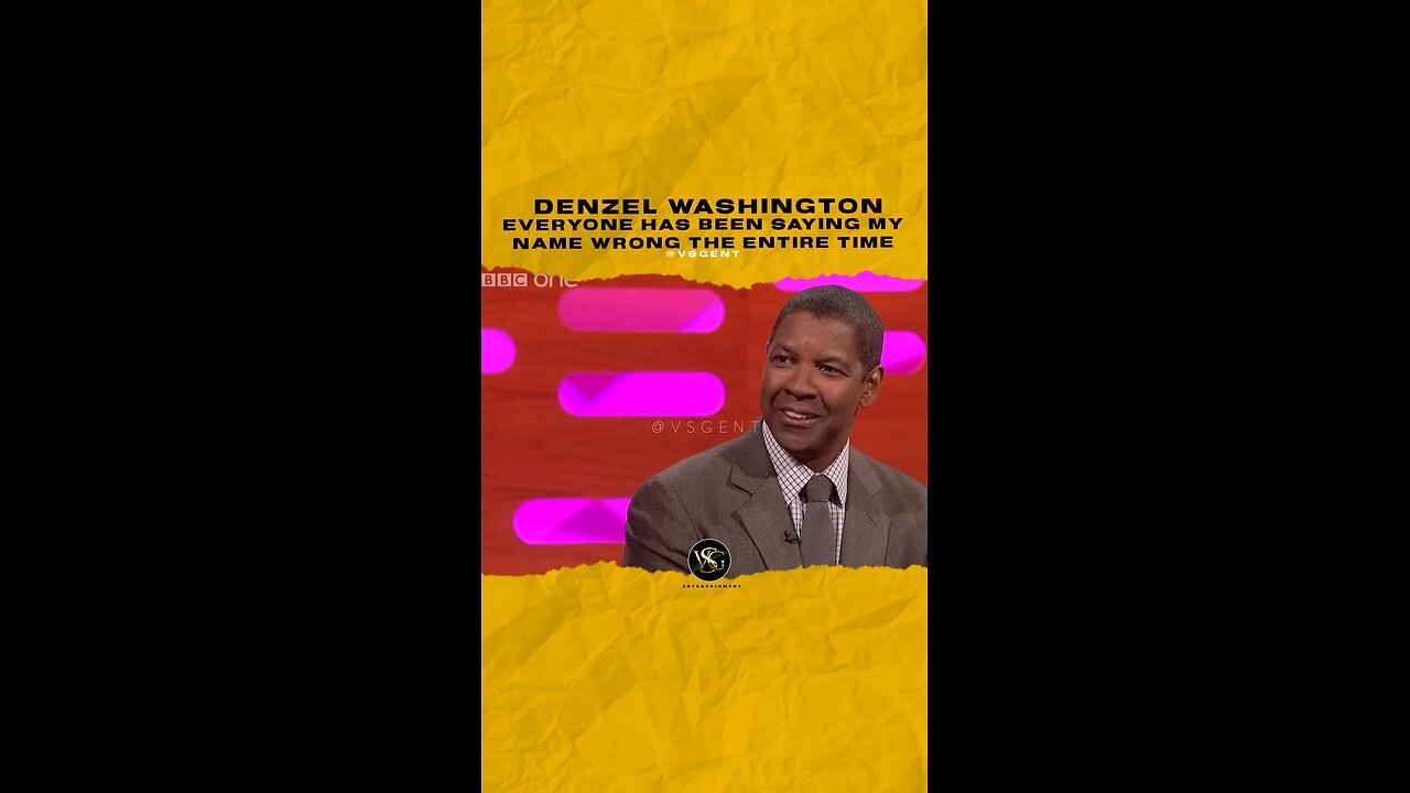 #denzelwashington Everyone has been 🗣️ my name wrong the entire ⏳. 🎥 @thegrahamnortonshowofficial