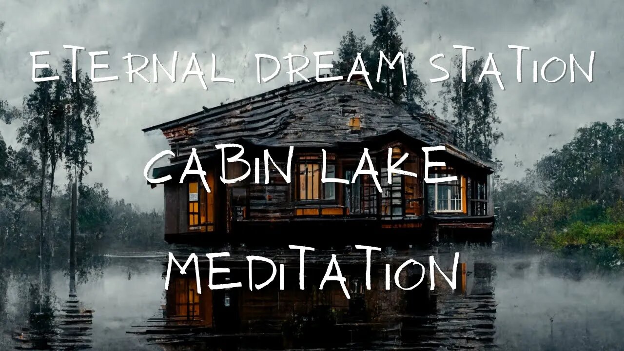 2hr Cabin Lake Meditation Music, Calming Light Rain, Healing, Stress Relief, Sleeping, Relaxation