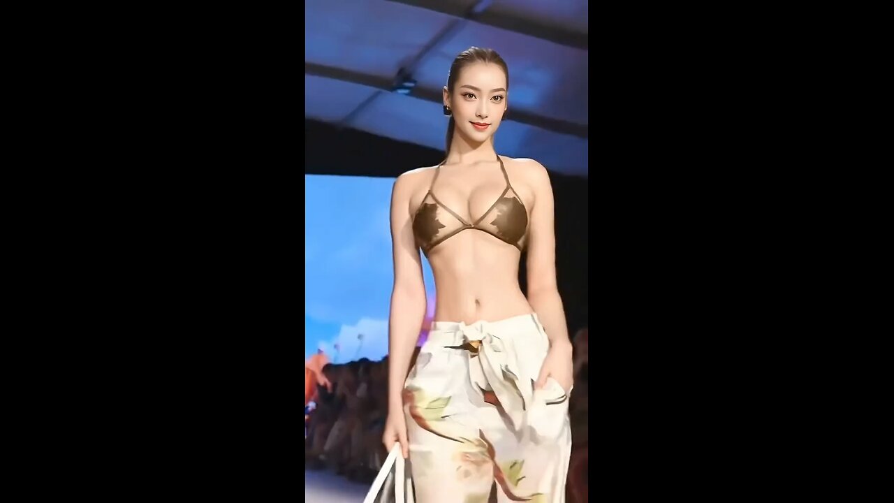 Ai Catwalk Girl #ai #short #catwalk #beautiful #fashion #sexy #hot