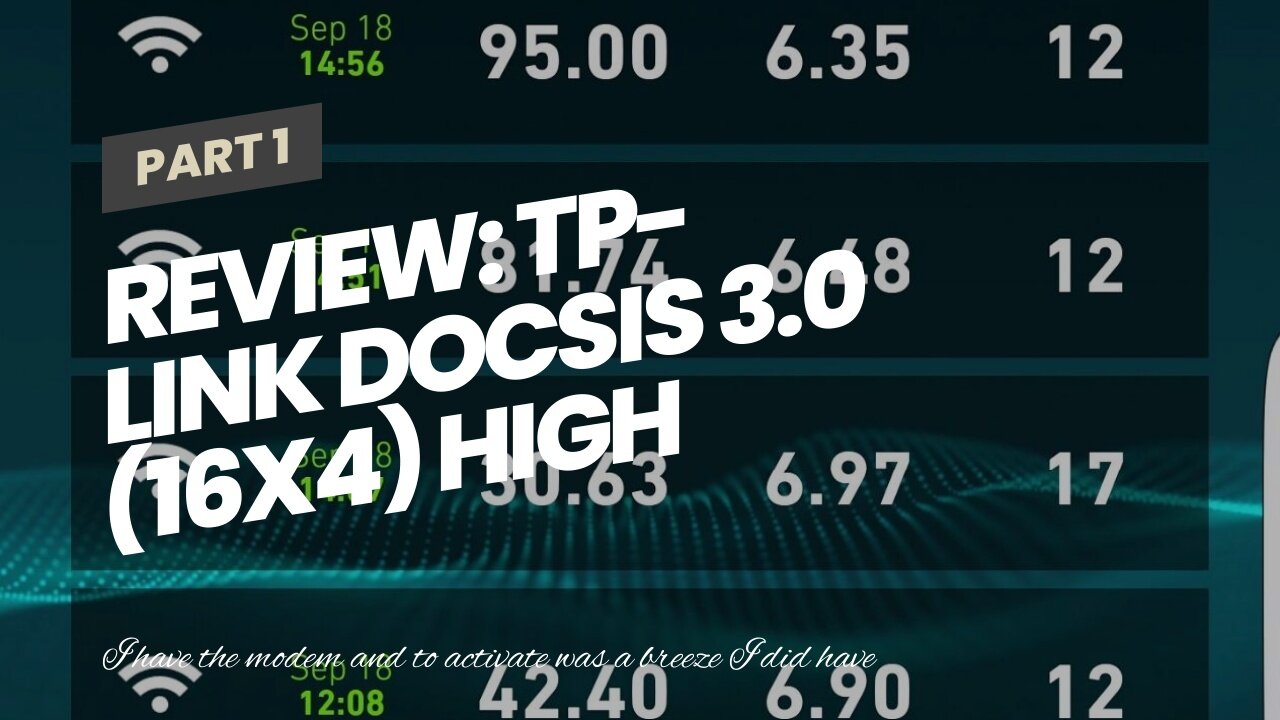 Review: TP-Link DOCSIS 3.0 (16x4) High Speed Cable Modem, Max Download Speeds of 686Mbps, Certi...