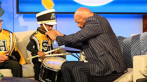 5-Year-Old Drummer Wows Steve Harvey! 🥁 👏