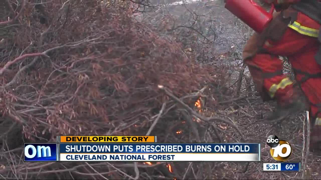 Shutdown puts prescribed burns on hold