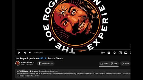 YouTube censors Joe Rogan Trump interview