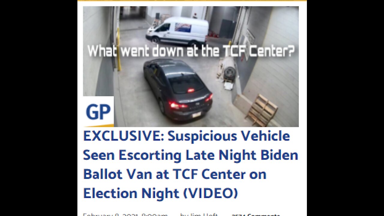 It Never Ends, Suspicious Vehicle Seen Escorting Late Night Biden Ballot Van at TCF Center