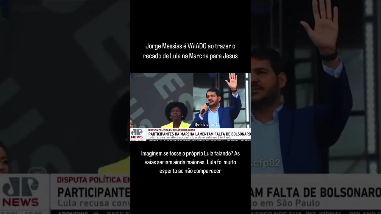 Jorge Messias é VAIADO ao trazer o recado de Lula na Marcha para Jesus