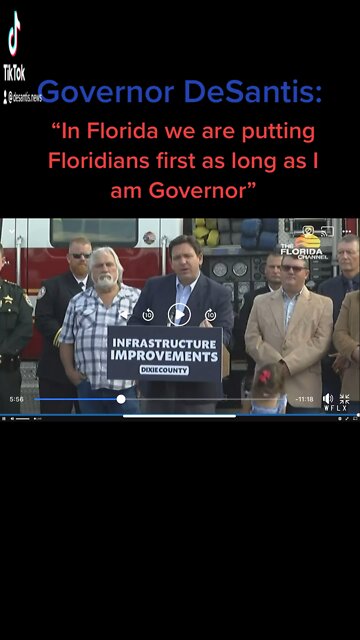 Governor DeSantis: “As long as I am Governor, we are putting Floridians First” 🇺🇸