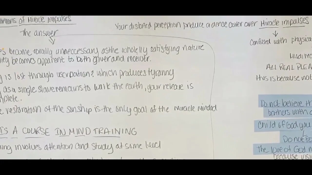 Chapter 1 section 7 A Course In Miracles