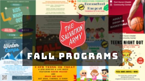 Salvation Army Fall Programs