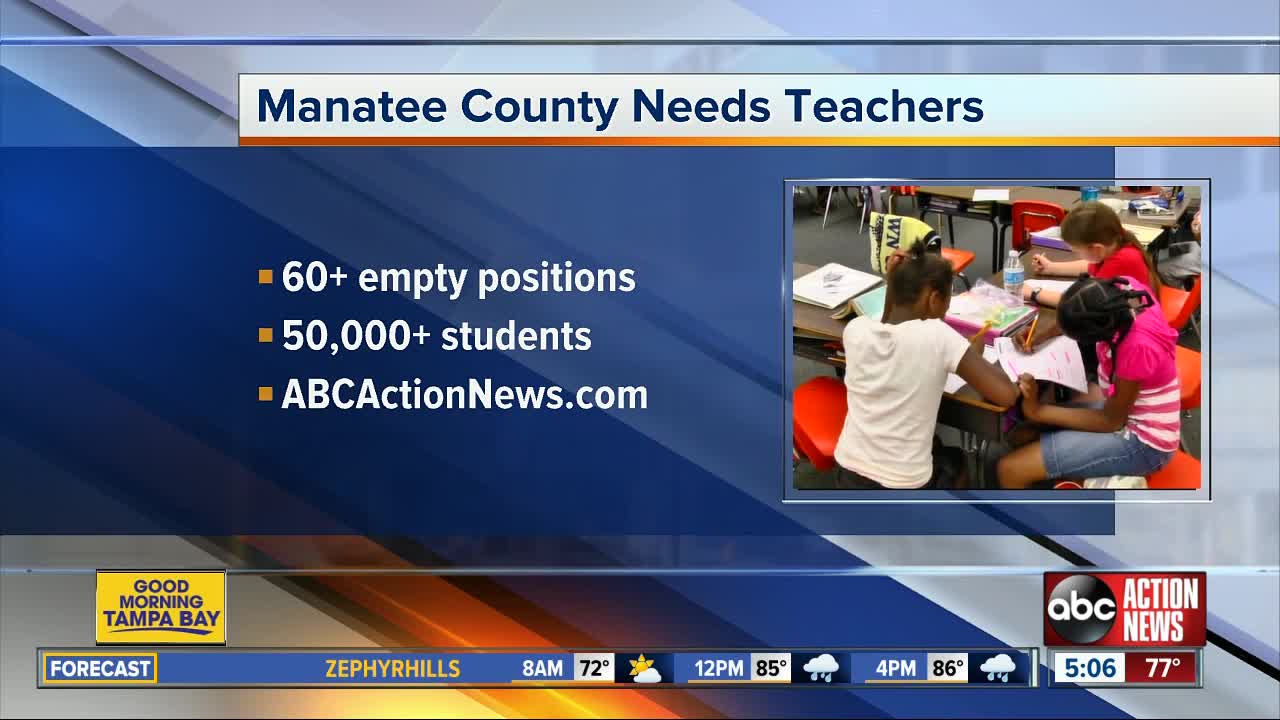Manatee County School District still needs teachers for 2019-2020 school year