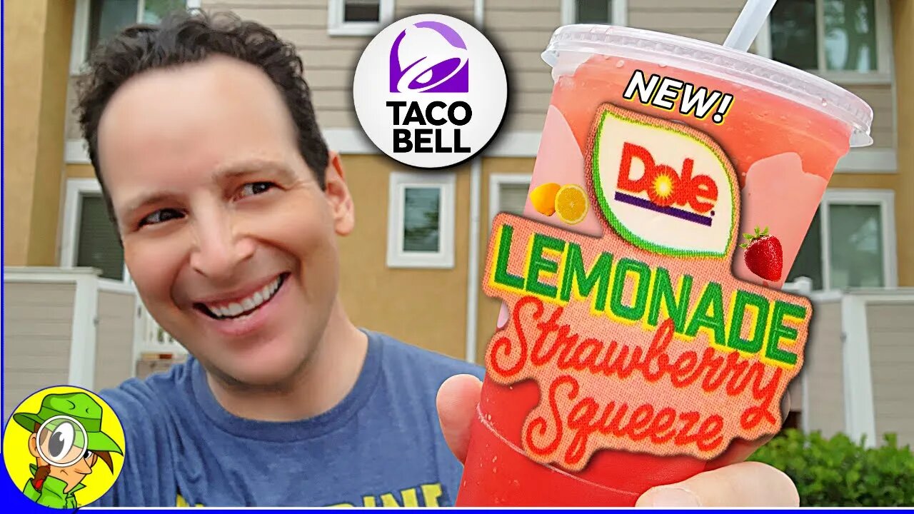 Taco Bell® 🌮🔔 DOLE® LEMONADE STRAWBERRY SQUEEZE Review 🍋🍓🍹 Peep THIS Out! 🕵️‍♂️