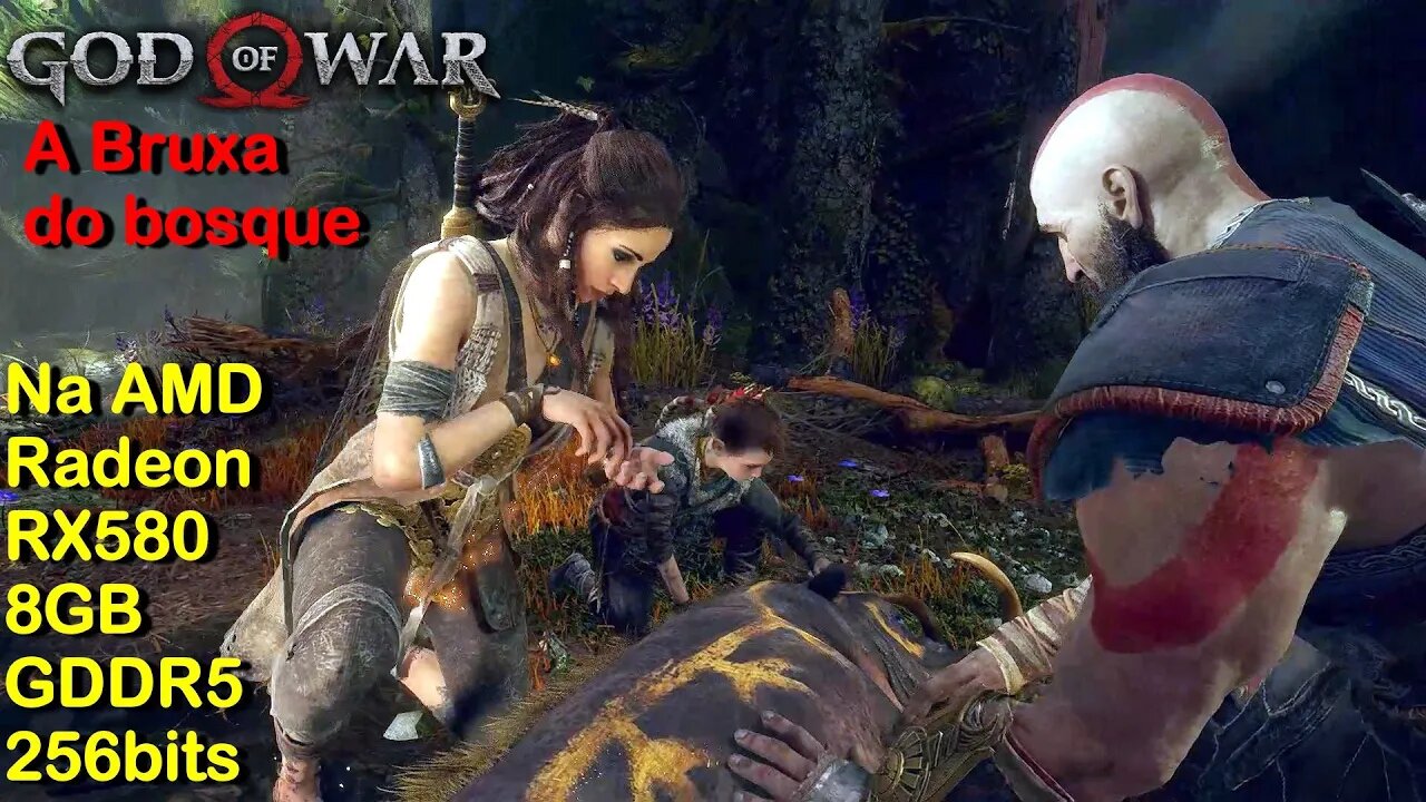 God of War A Bruxa do Bosque; Estátua do Thor- Na AMD RX580 8GB GDDR5 256bits AliExpress