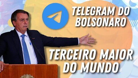 #AOVIVO Bolsonaro tem o terceiro maior Telegram do mundo!