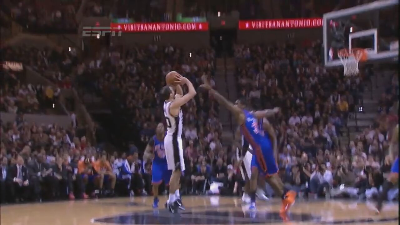 Manu Ginobili 16 Points 6 Ast Vs. Knicks, 2010-11.