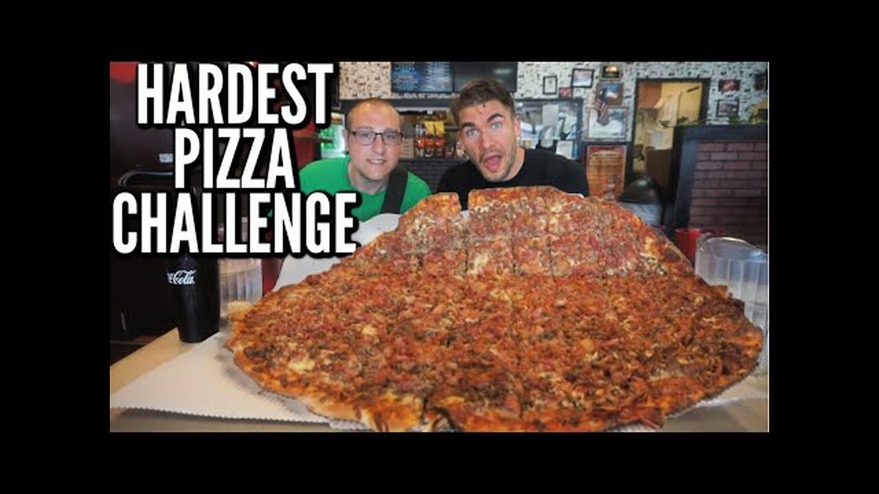 Deathly $100 Pizza Challenge (16LB) in Columbus Ohio _ The Hardest Pizza Challenge Ever! _ ManVFood