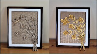 DIY Wall Art Frame Using an Empty Cereal Box