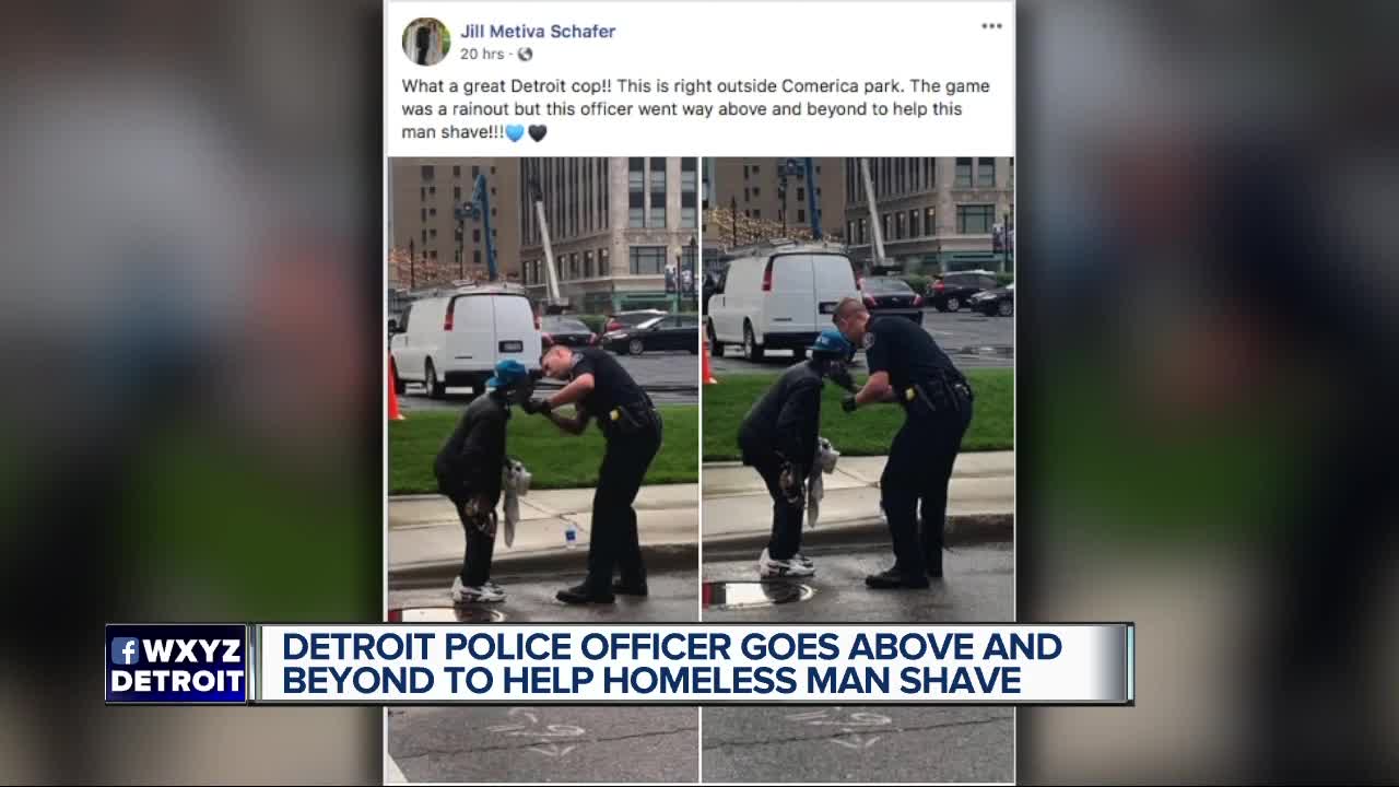 Detroit Police officer talks about act of kindness revealed in pictures taken by stranger