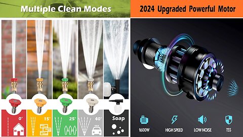LWQ - Electric Pressure Washer, 4200 PSI 2.5 GPM with 4 Quick Connect Nozzles