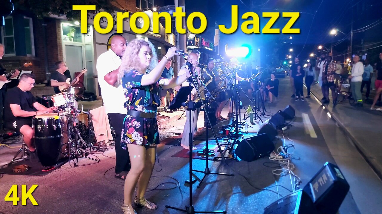 【4K】Night with Jazz 🎷 Toronto Canada 🇨🇦