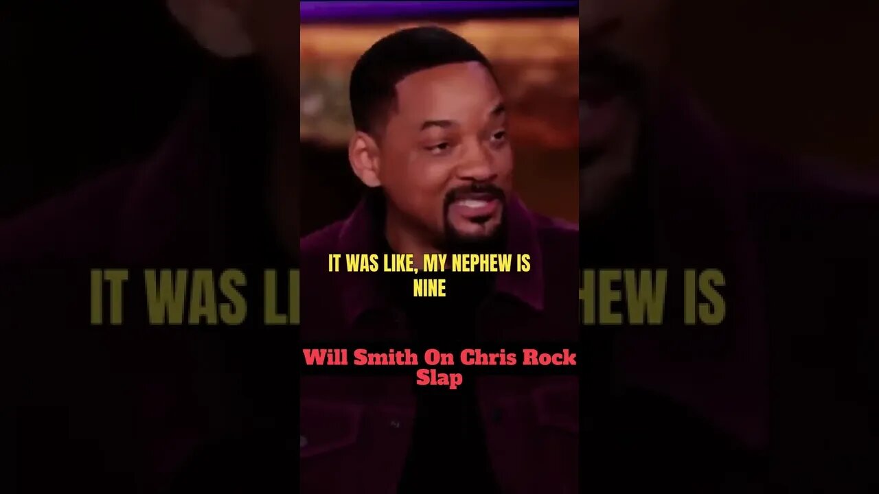 Will Smith On Chris Rock Slap Pt 2 #youtubeshorts #willsmith #chrisrock