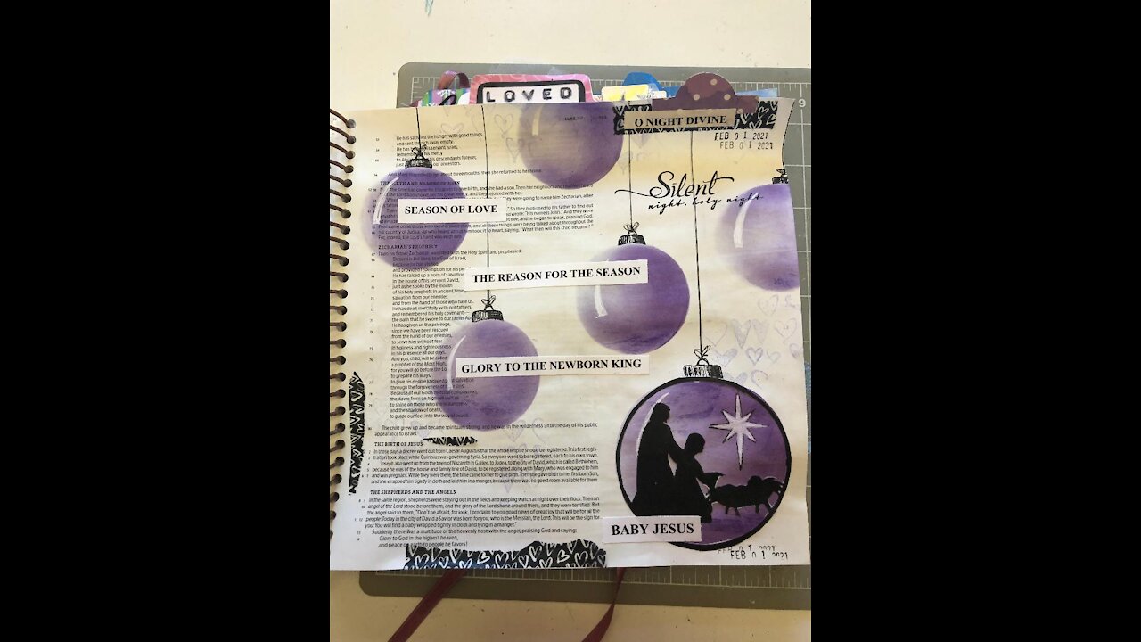 Let's Bible Journal Luke 2 (from Lovely Lavender Wishes)