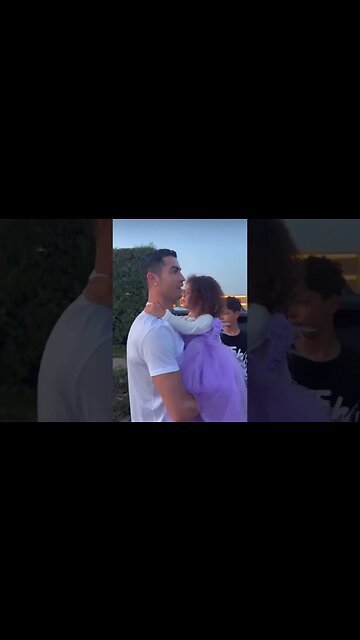 Cristiano Ronaldo ganhando um carro de presente de Natal de Georgina, sua esposa