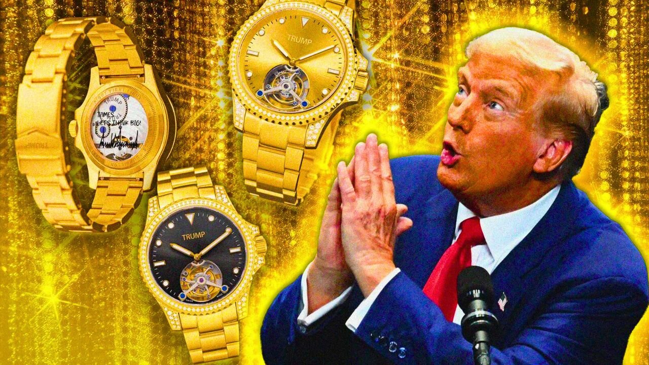 Trump $100,000 Watch 18k Solid Gold, Diamonds Tourbillion Movement